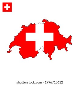 Switzerland map vector art and graphics