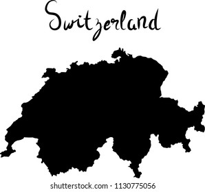 Switzerland Map vector illustration
