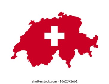 Die Schweiz kartiert Vektorillustration.  Schweiz-Kartengrafik. 