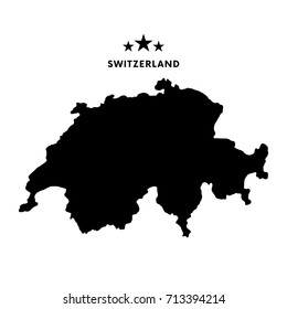Switzerland map. Vector illustration.