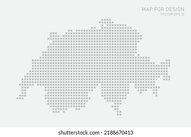 Switzerland Map - World map International vector template with grey pixel, grid, grunge, halftone style isolated on white background for education, infographic, design - Vector illustration eps 10