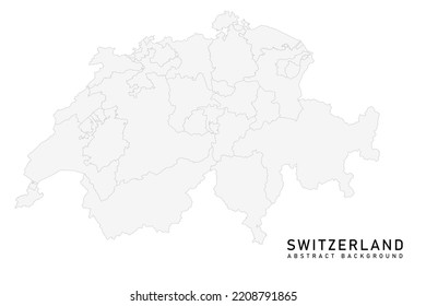 Schweiz Karte - Weltkarte Internationale Vektorvorlage mit hochdetaillierter, grauer und grauer Linie einzeln auf weißem Hintergrund für Design - Vektorgrafik eps10
