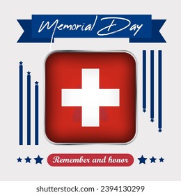 Switzerland Memorial Day Vector Illustration