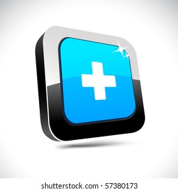 Switzerland metallic 3d vibrant square icon.