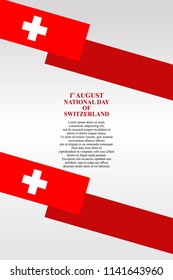 Switzerland national day vector illustration. Suitable for greeting card, poster and banner. 