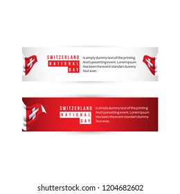 Switzerland National Day Vector Template Design Illustration