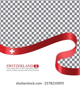 Switzerland national flag ribbon stock vector