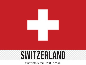 Switzerland National Flag. National Switzerland flag. Flag of Switzerland. Swiss Flag Vector graphics. vector illustration.