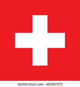 Switzerland National Flag. Vector.