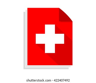 switzerland paper sheet image vector icon