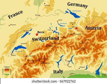 Map Alps Stock Vectors Images Vector Art Shutterstock