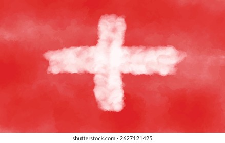 switzerland red white color smoke watercolor 1 st first august month happy independence day swiss national day switzerland country freedom europe background wallpaper cross 1 st first day date august