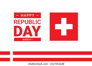 Switzerland Republic Day. Vector Illustration. The illustration is suitable for banners, flyers, stickers, cards, etc.	