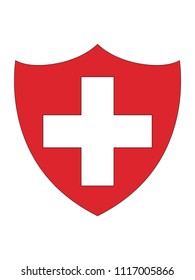 Switzerland Shield Flag