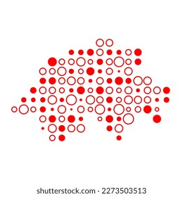 Schweiz Silhouette Pixeldiagramm