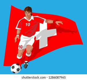 Switzerland Soccer player in action