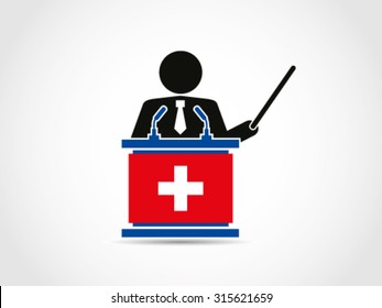 Switzerland Speech Podium Analyst Guru