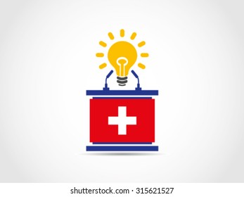 Switzerland Speech Podium Bright Agenda