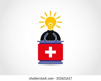 Switzerland Speech Podium Bright People