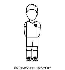 switzerland team player soccer vector illustration design