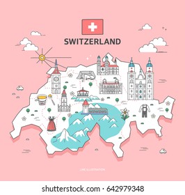 Switzerland Travel Landmark Collection