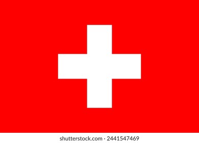 Switzerland vector flag in official colors and 3:2 aspect ratio.