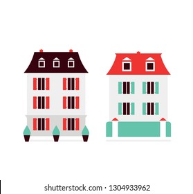 switzerland vector flat modern icons of houses