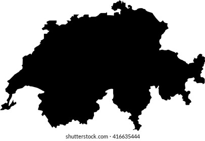 switzerland Vector Map