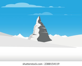 Switzerland vintage poster vector illustration template graphic design. swiss alps winter snow banner for travel or tourism business