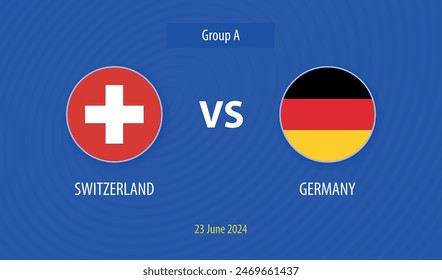 Switzerland vs Germany soccer scoreboard broadcast template Europe tournament 2024