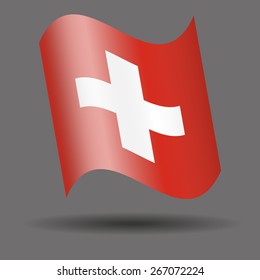 Switzerland waving flag