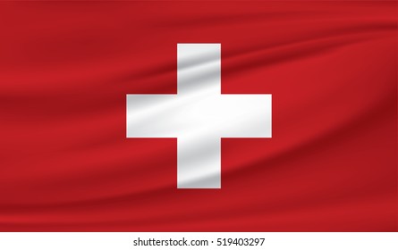 Switzerland waving flag