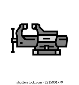 swivel base bench vice color icon vector. swivel base bench vice sign. isolated symbol illustration