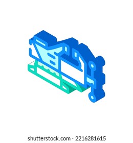 swivel base bench vice isometric icon vector. swivel base bench vice sign. isolated symbol illustration