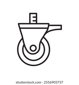 Swivel caster icon Thin line art collection