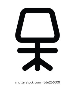 Swivel Chair Bold Line Vector Icon