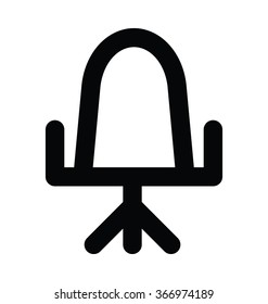 Swivel Chair Bold Line Vector Icon