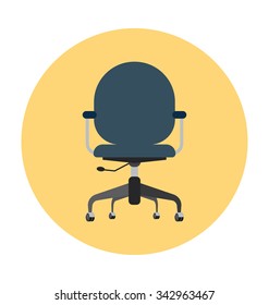 Swivel Chair Colored Vector Illustration 