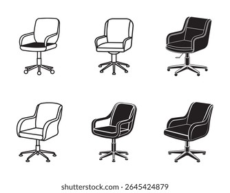 swivel chair icon silhouette vector illustration 