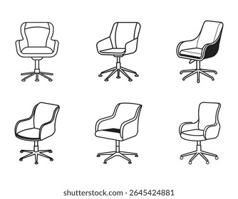 swivel chair icon silhouette vector illustration 