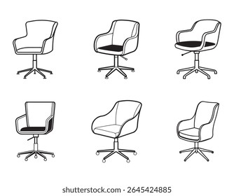 swivel chair icon silhouette vector illustration 
