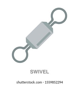 Swivel flat icon on white transparent background. You can be used swivel icon for several purposes.