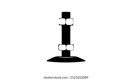 Swivel foot, black isolated
silhouette