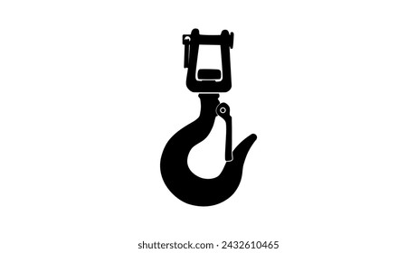 Swivel Hook , black isolated silhouette