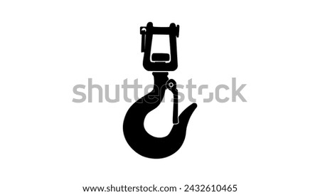 Swivel Hook , black isolated silhouette