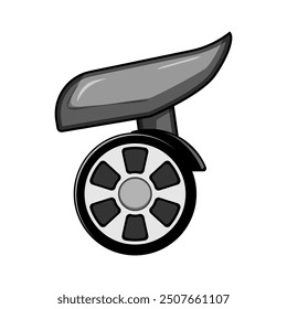 swivel luggage wheels cartoon. replacement spinner, rubber universal, heavy duty swivel luggage wheels sign. isolated symbol vector illustration