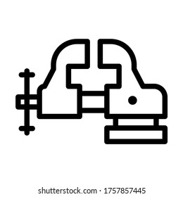 Swivel vise vector - worker tool icons