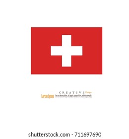 Swizerland  national flag background texture.vector illustration.