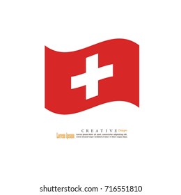 Swizerland  national flag background texture.vector illustration.