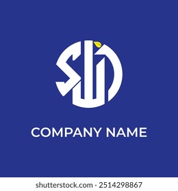 Logotipo da letra da folha do Círculo SWJ